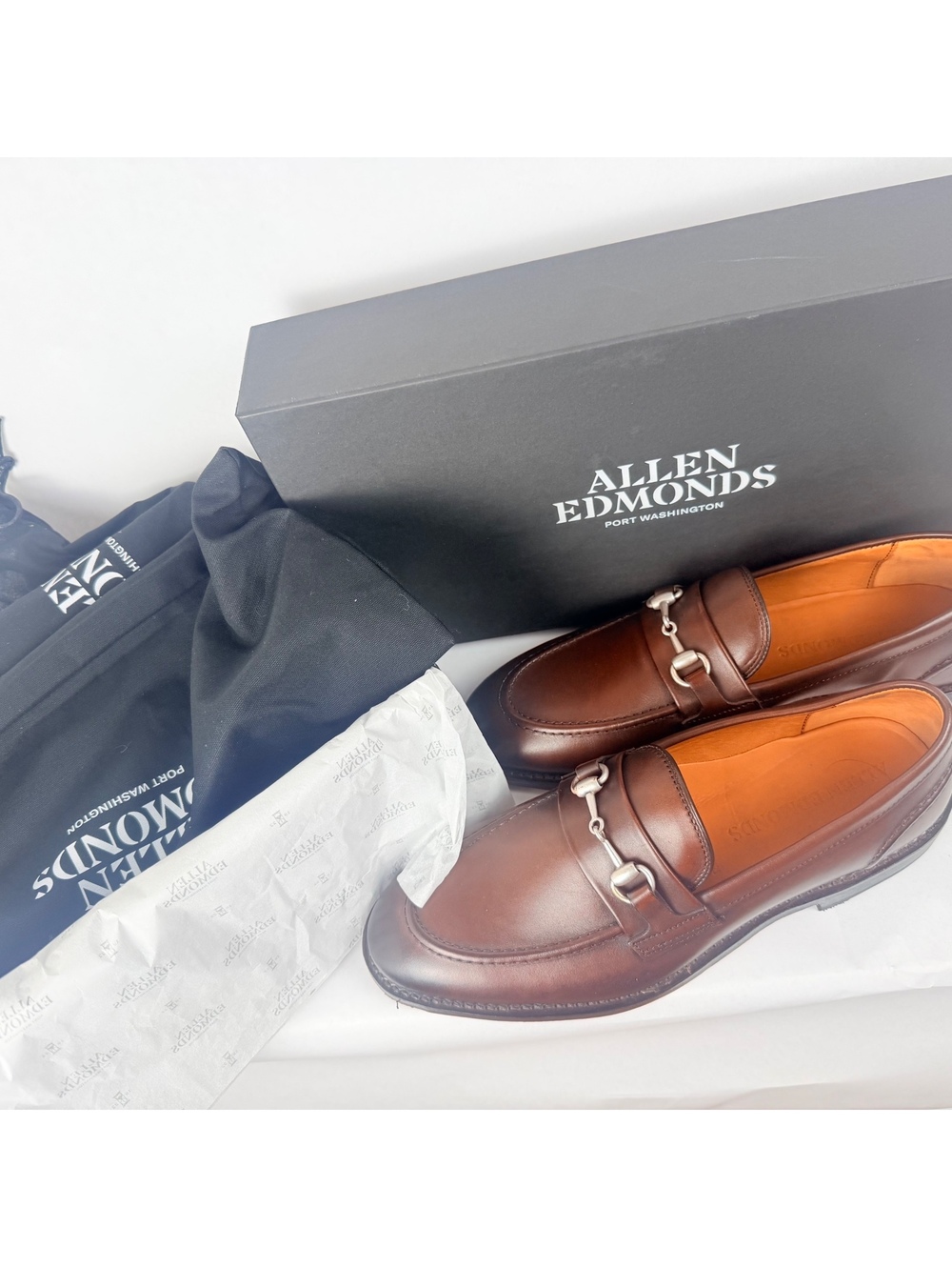 Allen Edmonds Randolph Bit Loafers Espresso Leather Men's 9D Horsebit with Box - Picture 2 of 14